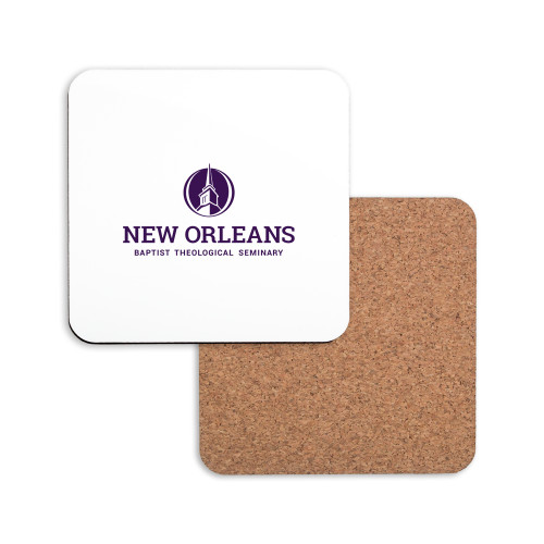 Hardboard Coaster w/Cork Backing - NOBTS Primary Mark Stacked