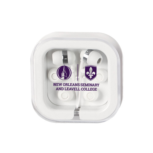  Ear Buds in Clear Square Case - New Orleans Seminary & Leavell College