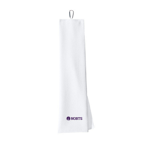 NOBTS White Waffle Microfiber Golf Towel
