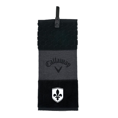  Callaway Black Trifold Towel - Leavell College Shield