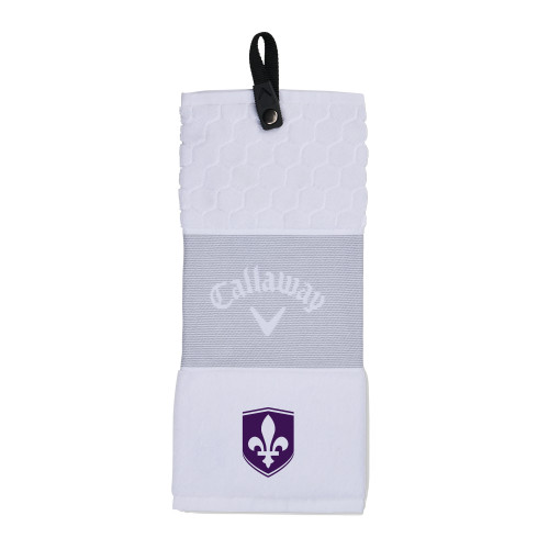  Callaway White Trifold Towel - Leavell College Shield