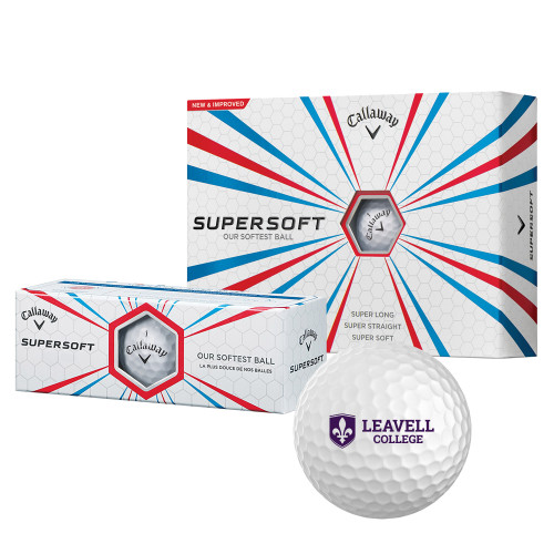  Callaway Supersoft Golf Balls 12/pkg - Leavell College Primary Mark Flat