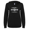 Thumbnail image for  ENZA Womens Black V Notch Raw Edge Fleece Hoodie