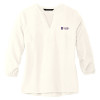 Thumbnail image for  Mercer + Mettle Womens Ivory 3/4 Sleeve Crepe Blouse