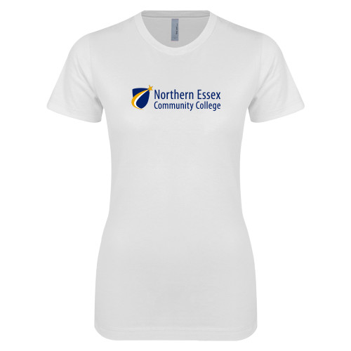  Next Level Womens White Boyfriend Tee - Northern  Essex Community College