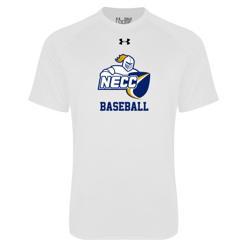  Under Armour White Tech Tee - Baseball