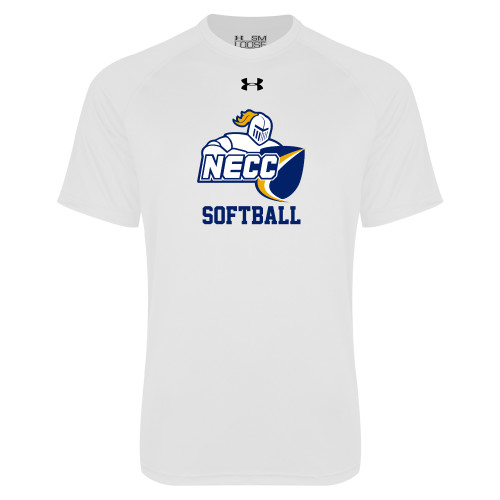  Under Armour White Tech Tee - Softball
