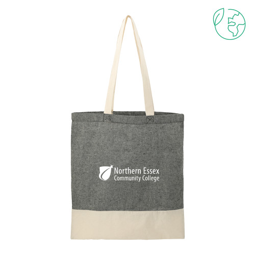  Split Recycled Black Cotton Twill Convention Tote - Northern  Essex Community College