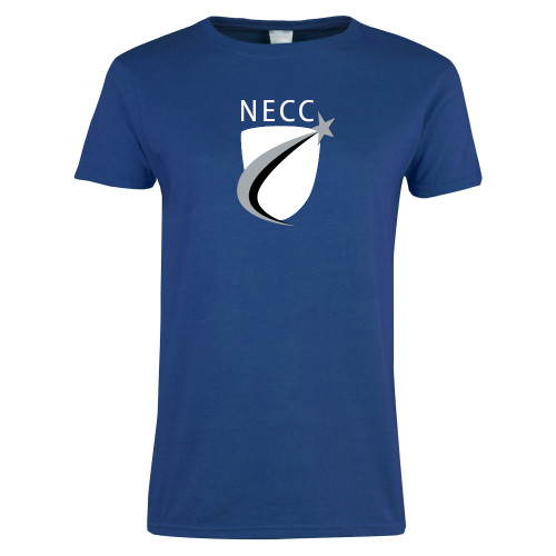  Womens Royal Short Sleeve Tee - NECC Shield