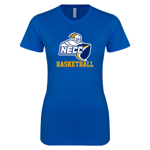  Next Level Womens Royal Boyfriend Tee - Basketball