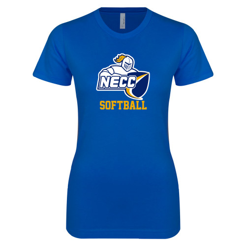  Next Level Womens Royal Boyfriend Tee - Softball
