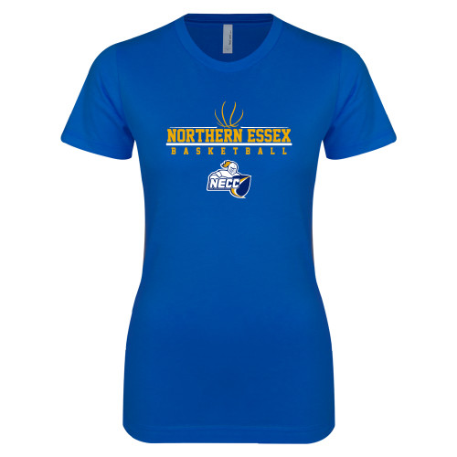  Next Level Womens Royal Boyfriend Tee - Basketball