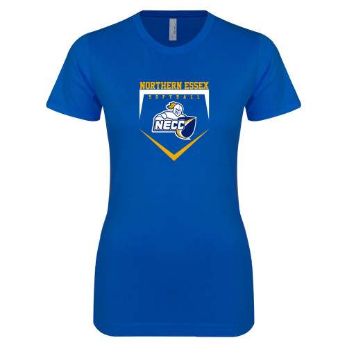  Next Level Womens Royal Boyfriend Tee - Softball