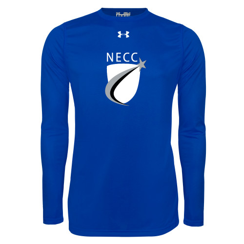  Under Armour Royal Long Sleeve Tech Tee - NECC Shield