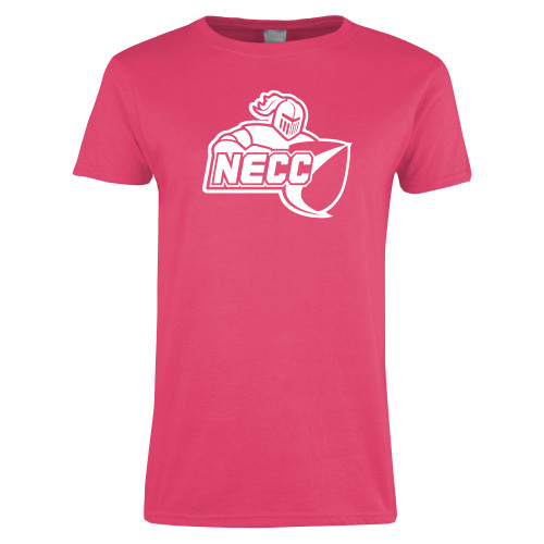  Womens Hot Pink Short Sleeve Tee - Primary Mark