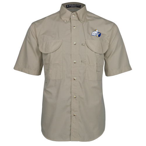  Khaki Fishing Shirt Performance Short Sleeve - Primary Mark
