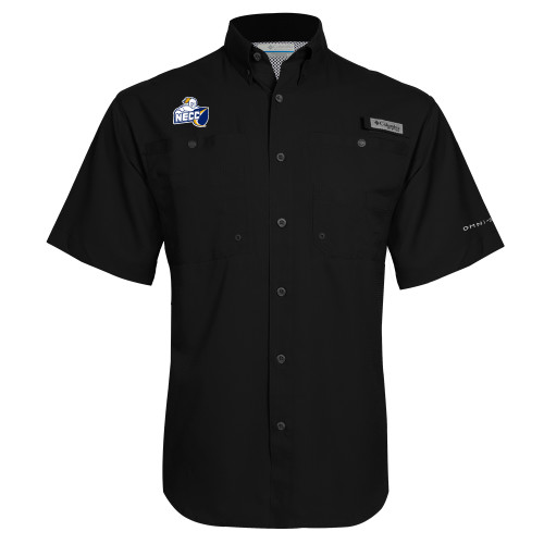  Columbia Black Tamiami Performance Short Sleeve Shirt - Primary Mark