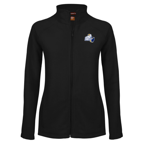  Womens Black Fleece Full Zip Jacket - Primary Mark