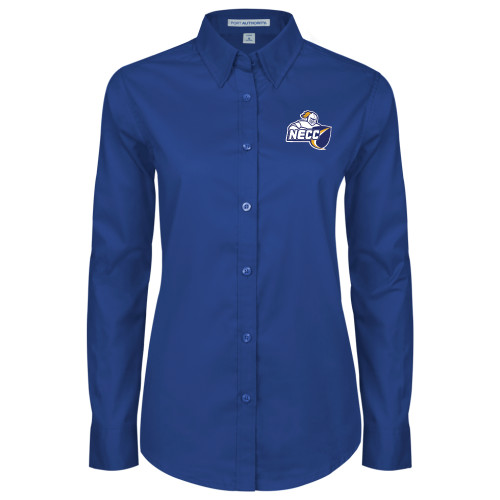  Womens Royal Twill Button Down Long Sleeve  - Primary Mark