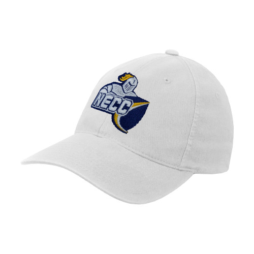  White Flexfit Structured Low Profile Hat - Primary Mark
