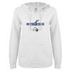 Thumbnail image for  ENZA Womens White V Notch Raw Edge Fleece Hoodie