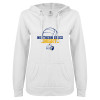 Thumbnail image for  ENZA Womens White V Notch Raw Edge Fleece Hoodie