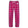 Thumbnail image for  Womens Dark Fuchsia/White Flannel Pajama Pant