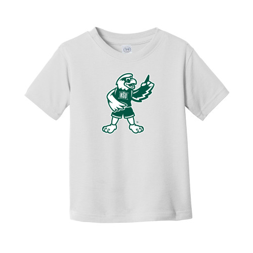  Toddler White T Shirt - NSU Riverhawk Mascot One Color