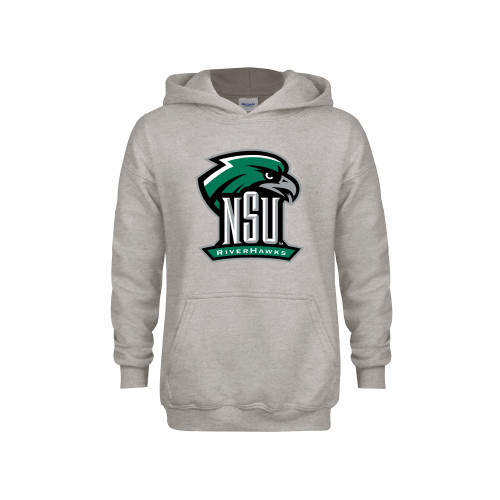  Youth Grey Fleece Hood - Primary Mark
