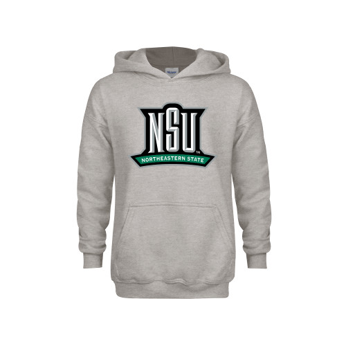  Youth Grey Fleece Hood - NSU Mark