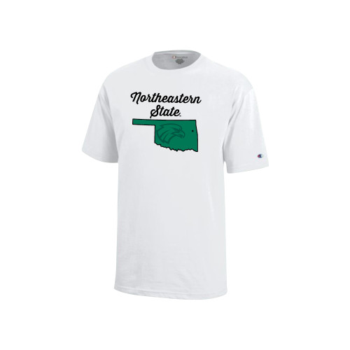  Champion Youth White Short Sleeve Tee - OK Silhouette