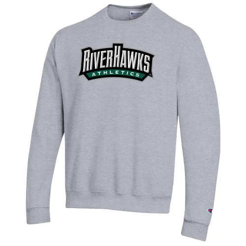  Champion Heather Grey Fleece Crew - RIVERHAWKS Athletics