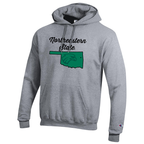  Champion Heather Grey Fleece Hoodie - OK Silhouette