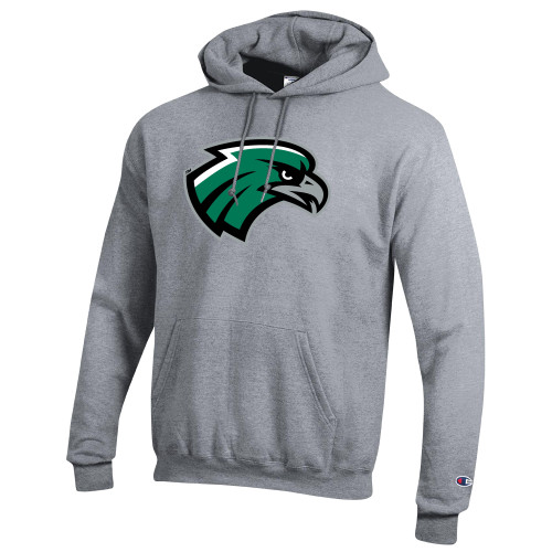  Champion Heather Grey Fleece Hoodie - Hawk Head