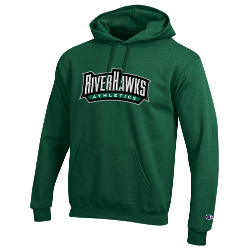  Champion Dark Green Fleece Hoodie - RIVERHAWKS Athletics
