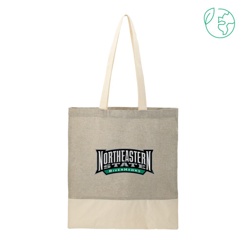  Split Recycled Grey Cotton Twill Convention Tote - Wordmark