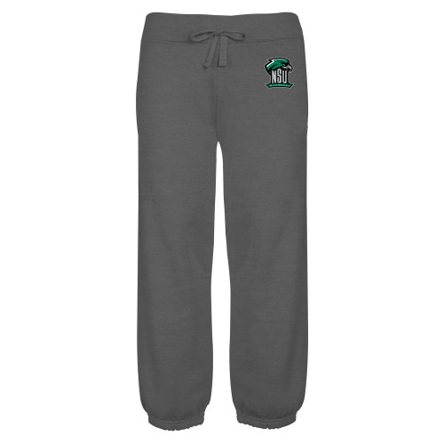  ENZA Womens Dark Heather Banded Fleece Capri - Primary Mark