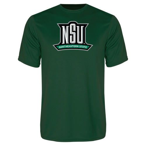  Dark Green Performance Tee - NSU Mark