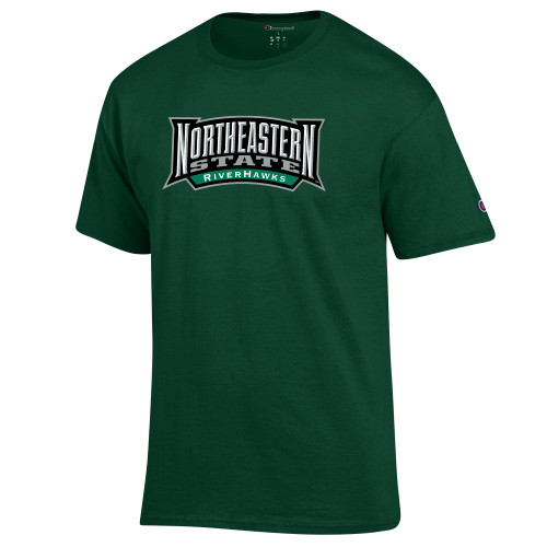  Champion Dark Green T Shirt - Wordmark