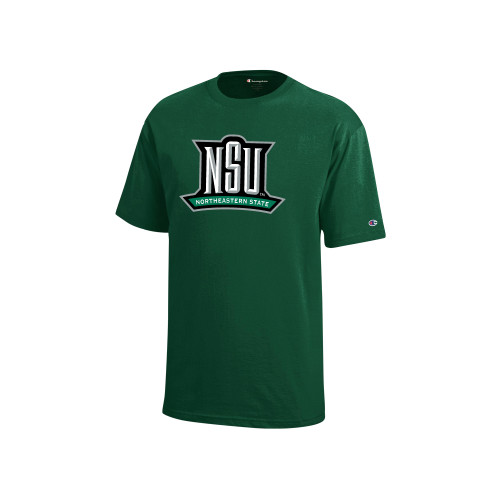  Champion Youth Dark Green Short Sleeve Tee - NSU Mark
