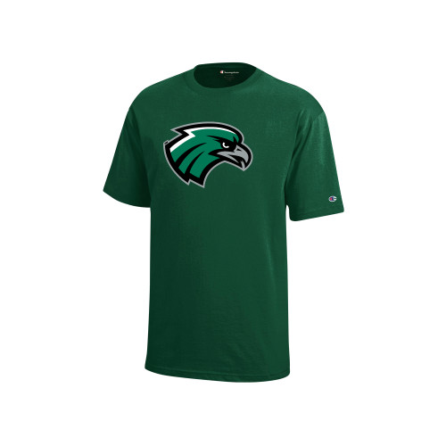  Champion Youth Dark Green Short Sleeve Tee - Hawk Head