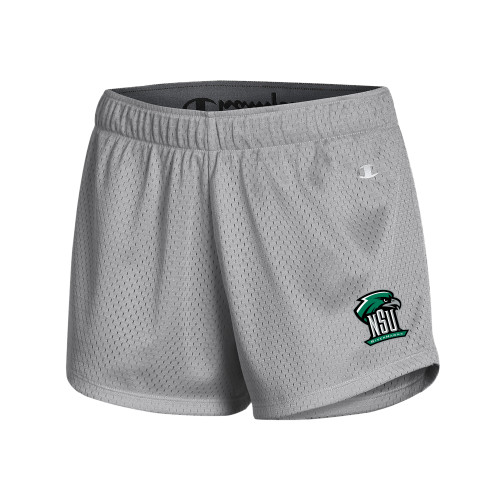  Champion Womens Grey Mesh Short - Primary Mark