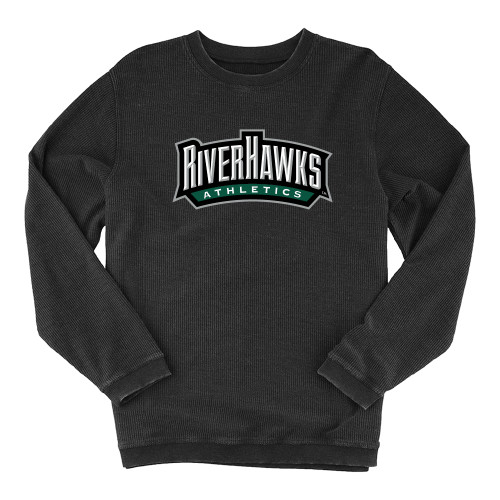  Boxercraft Womens Black Corded Crew - RIVERHAWKS Athletics