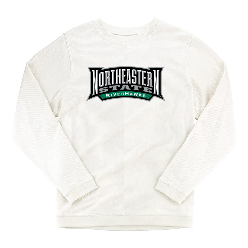  Boxercraft Womens Cream Corded Crew - Wordmark