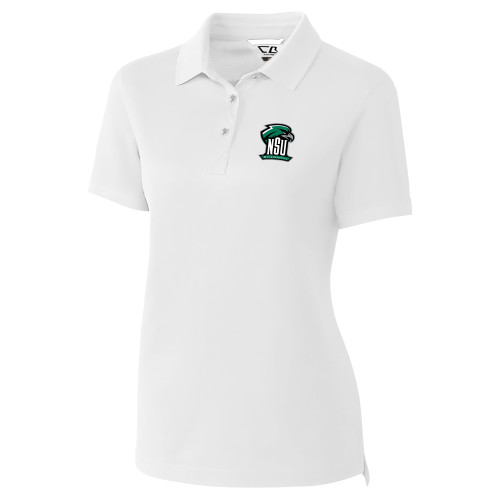  C&B Womens White Advantage Polo - Primary Mark