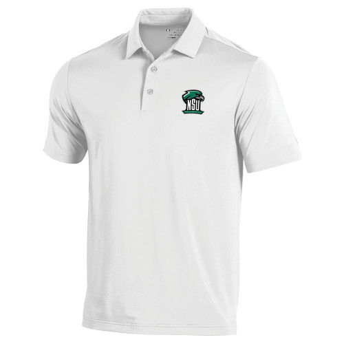  Under Armour White Performance Polo - Primary Mark