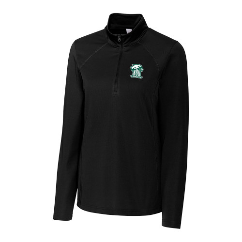  C&B Womens Black Clique Ice Pique Half Zip - NSU RIVERHAWKS Primary Mark One Color