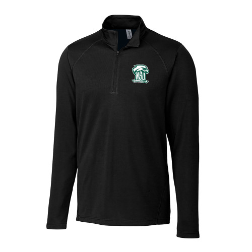  C&B Black Clique Ice Pique Half Zip - NSU RIVERHAWKS Primary Mark One Color
