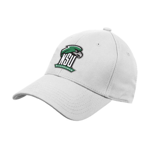  White Structured Adjustable Pro Style Hat - Primary Mark