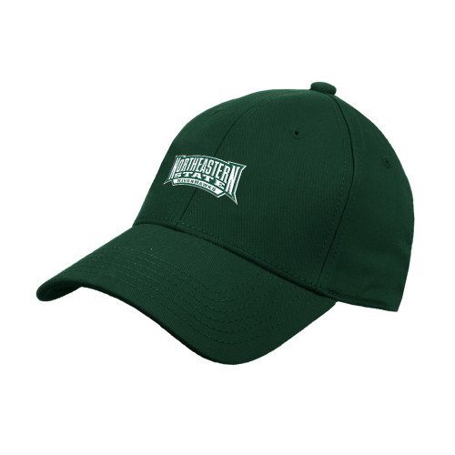  Dark Green Structured Adjustable Pro Style Hat - Northeastern State RIVERHAWKS Wordmark One Color